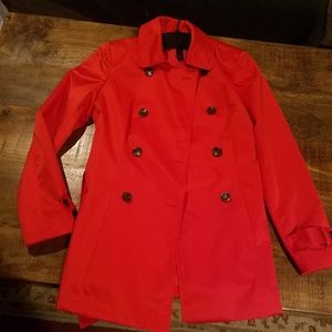 Inc bright orange raincoat